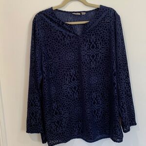 Women’s Chico’s Long Sleeve Blue Top - Size 2